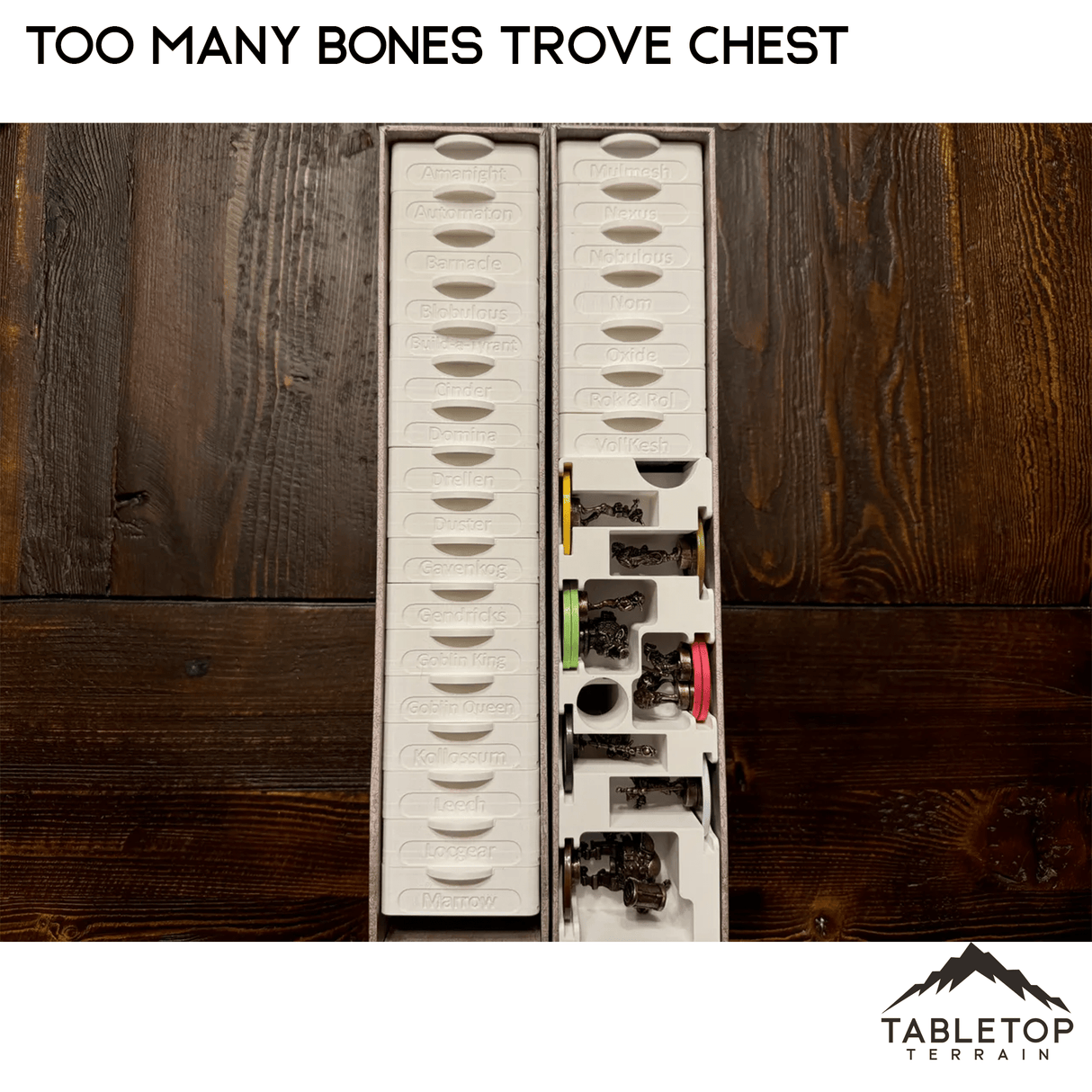 Too Many Bones Trove Chest Board Game Insert / Organizer
