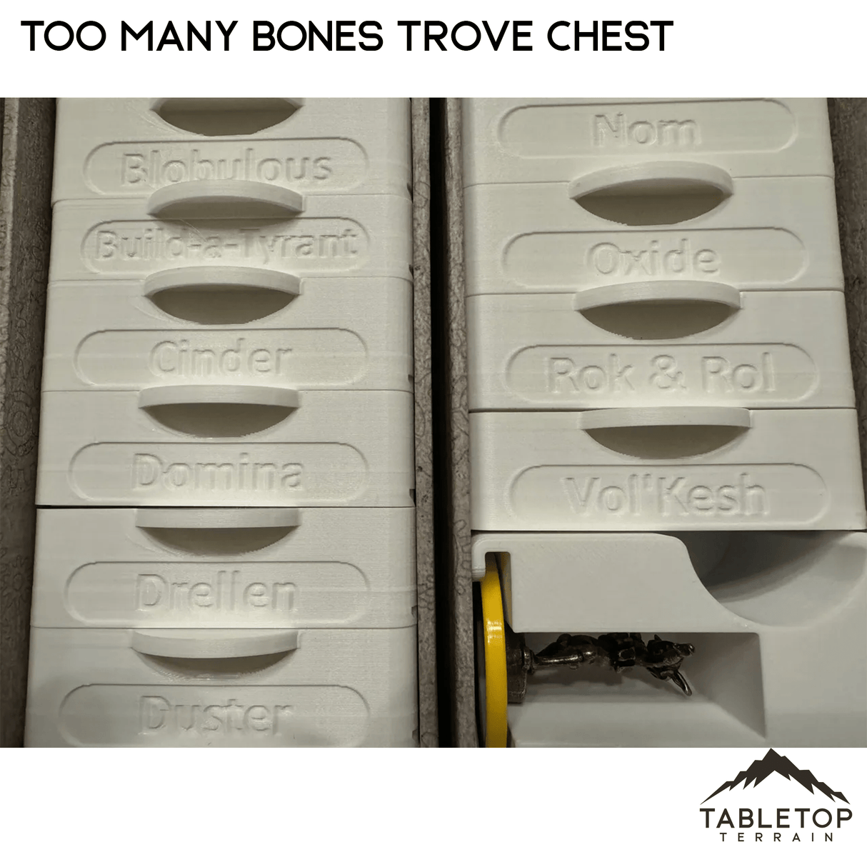 Too Many Bones Trove Chest Board Game Insert / Organizer