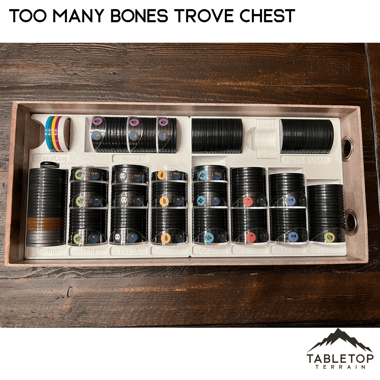 Too Many Bones Trove Chest Board Game Insert / Organizer