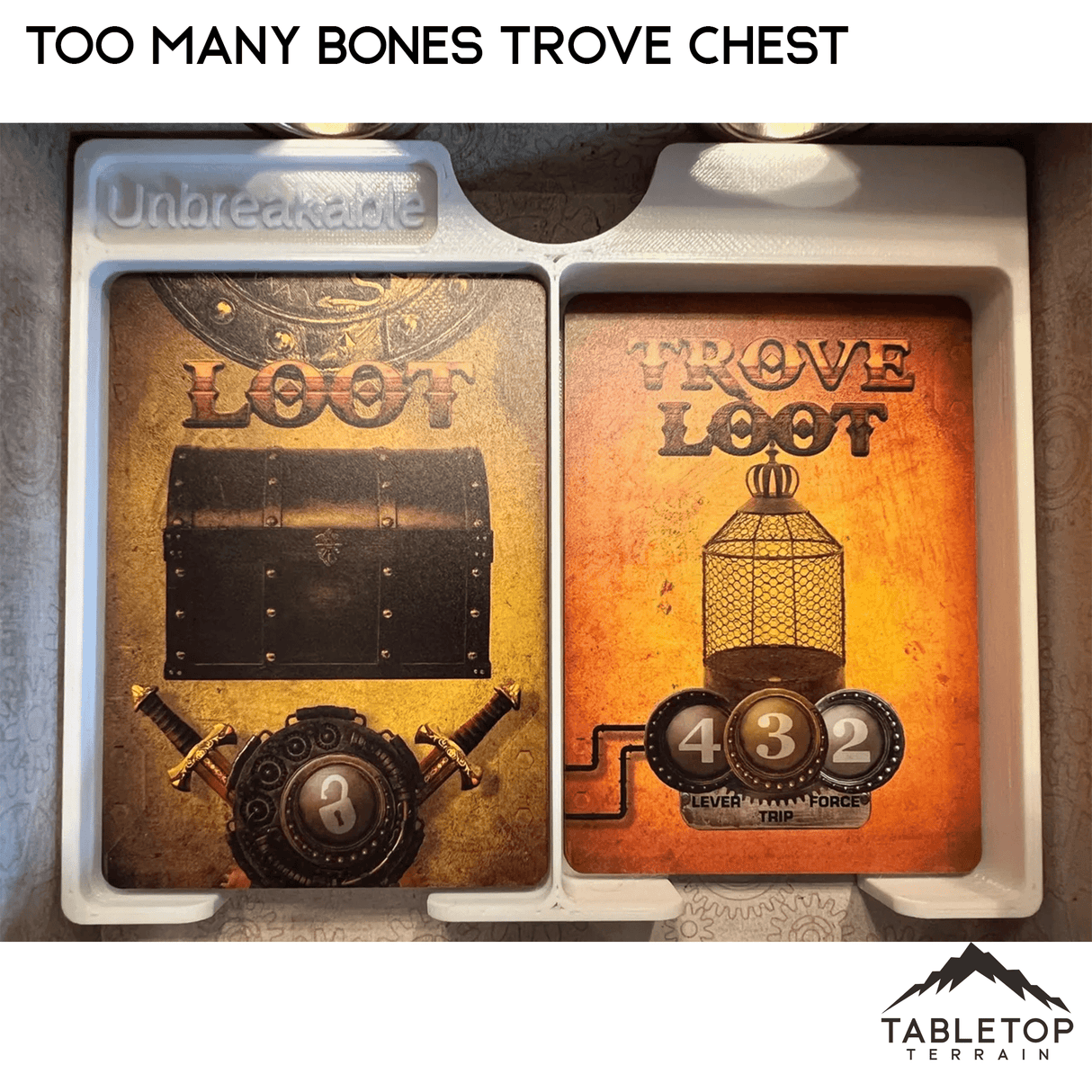Too Many Bones Trove Chest Board Game Insert / Organizer