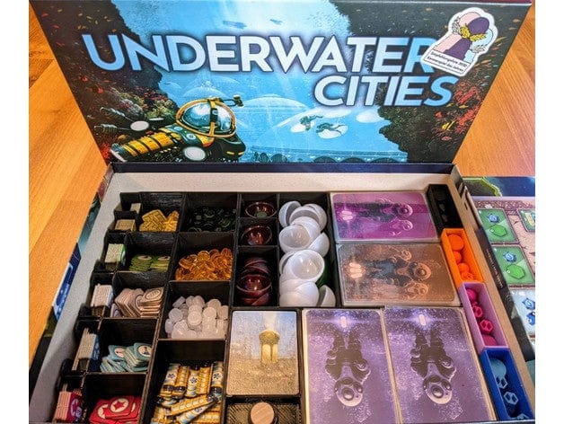 Underwater Cities + Expansion Board Game Insert / Organizer