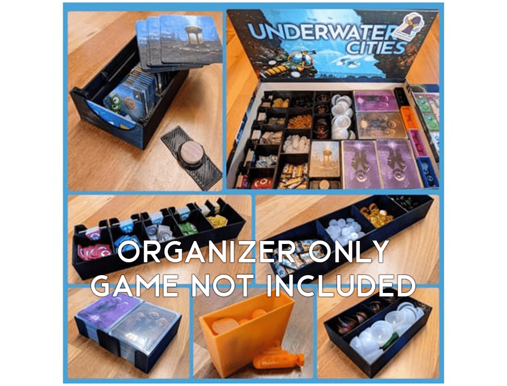 Underwater Cities + Expansion Board Game Insert / Organizer