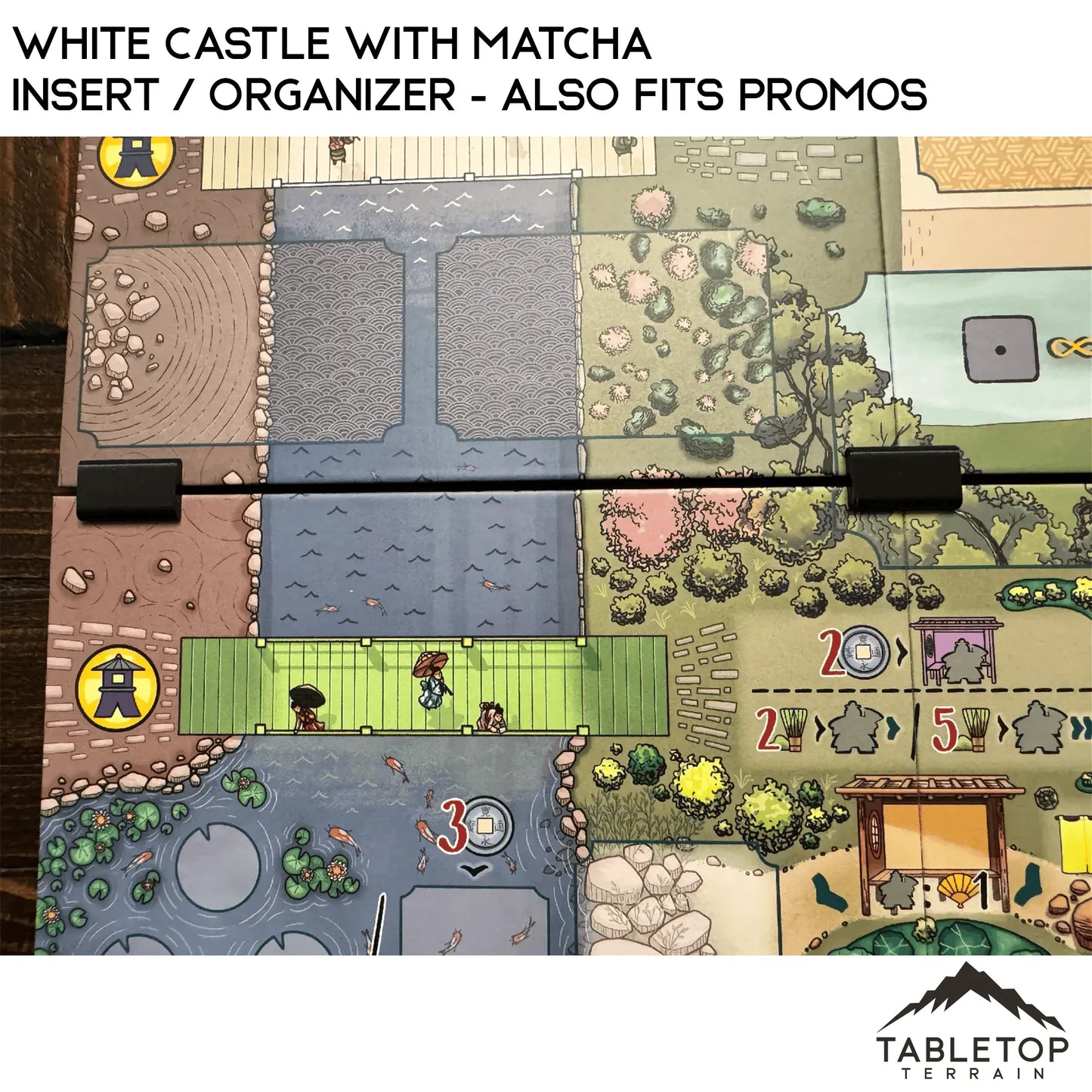 White Castle with Matcha Insert / Organizer - Also Fits Promos