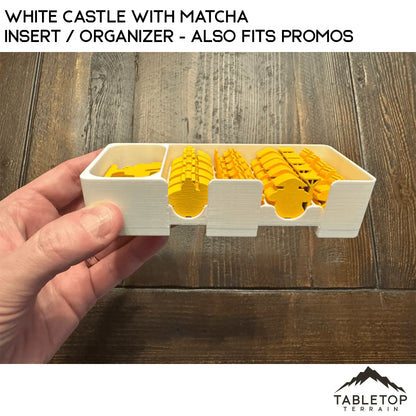 White Castle with Matcha Insert / Organizer - Also Fits Promos