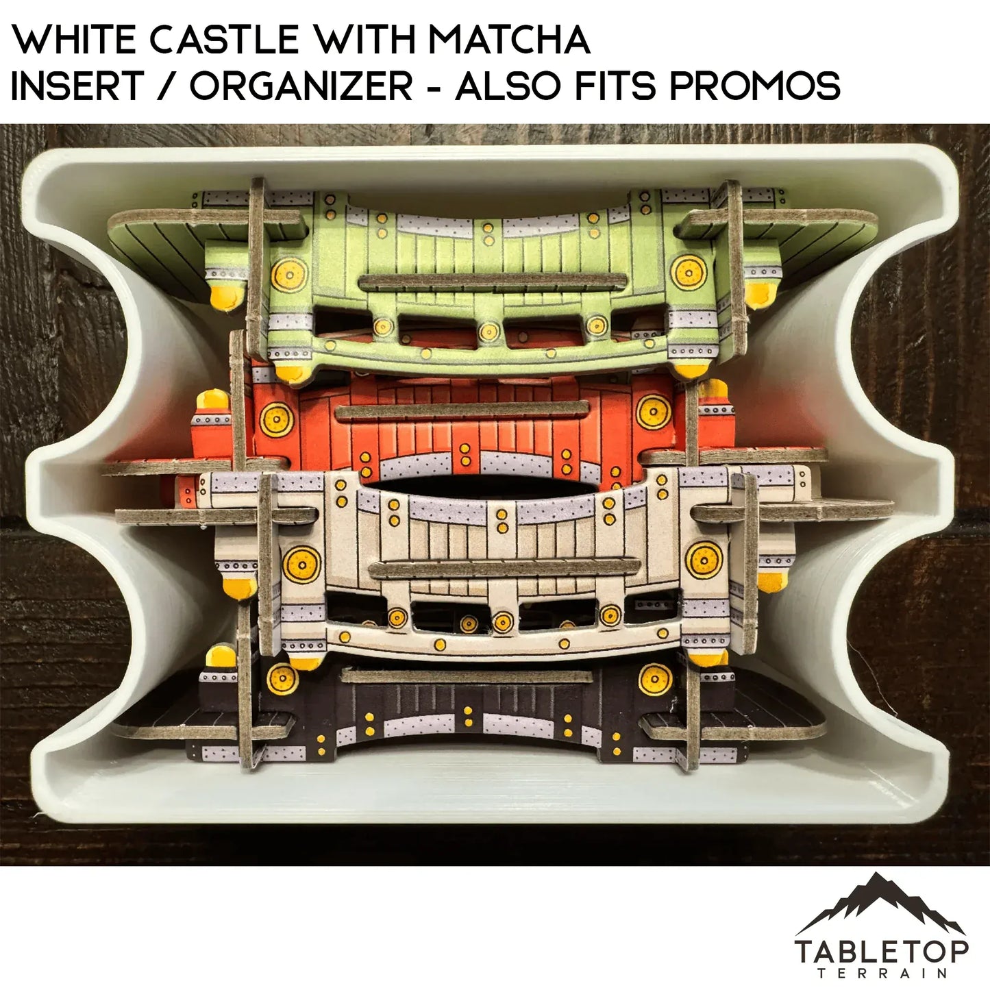 White Castle with Matcha Insert / Organizer - Also Fits Promos