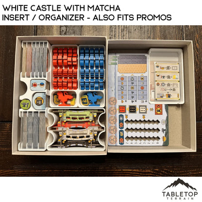 White Castle with Matcha Insert / Organizer - Also Fits Promos