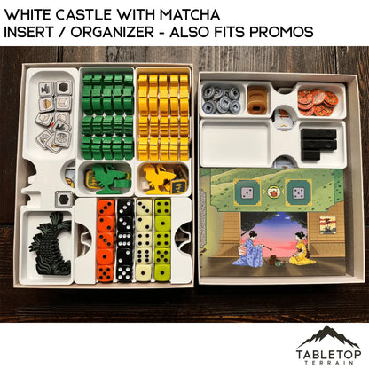 White Castle with Matcha Insert / Organizer - Also Fits Promos