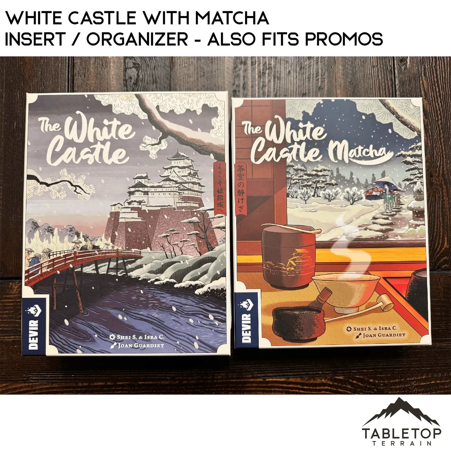 White Castle with Matcha Insert / Organizer - Also Fits Promos