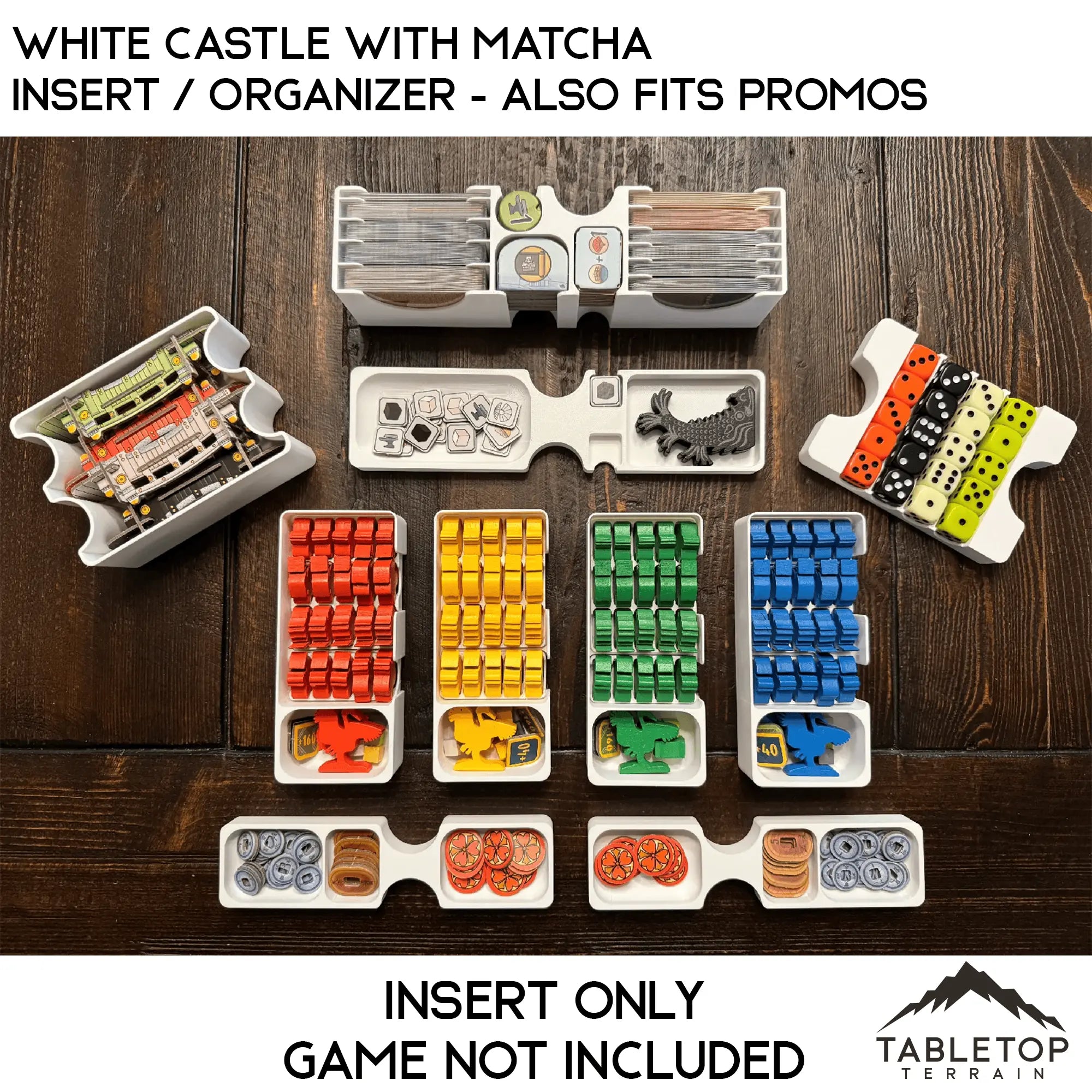 White Castle with Matcha Insert / Organizer - Also Fits Promos