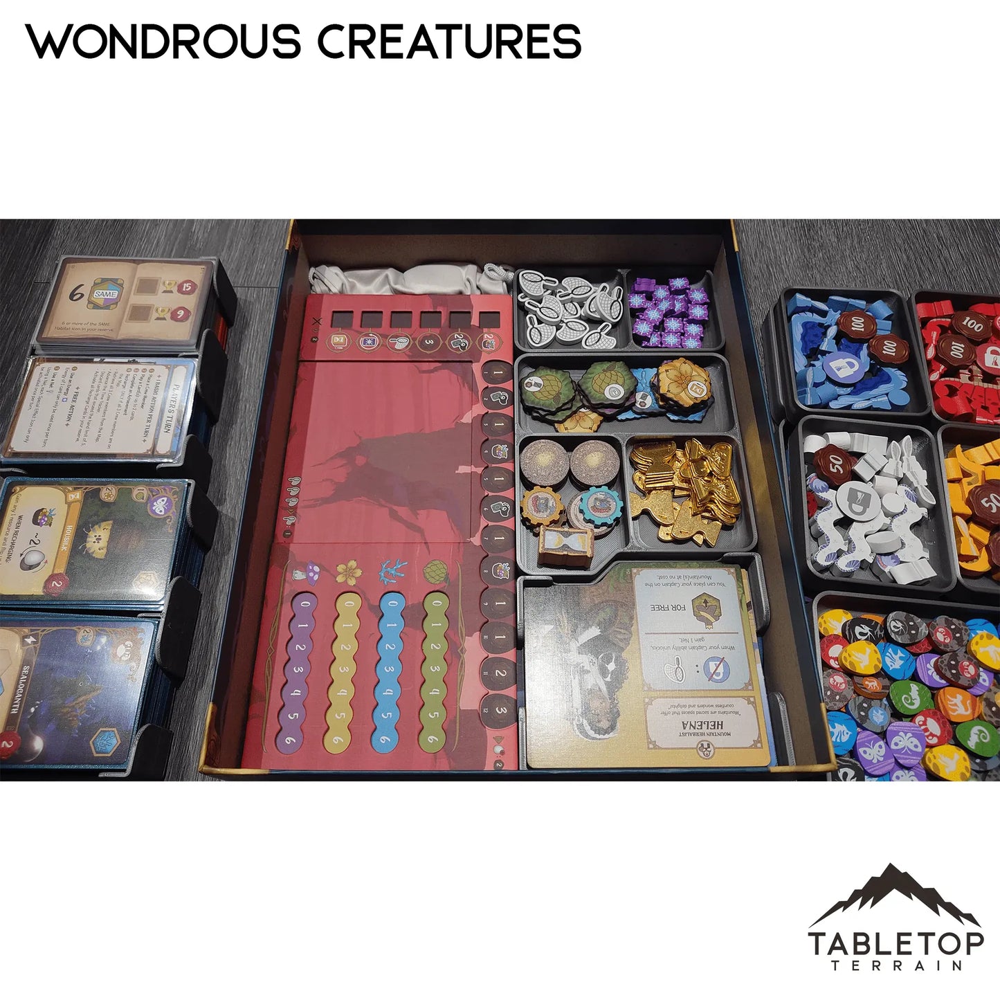 Wondrous Creatures & expansions Board Game Insert / Organizer