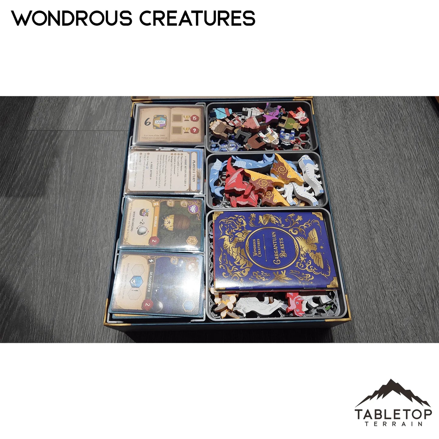 Wondrous Creatures & expansions Board Game Insert / Organizer