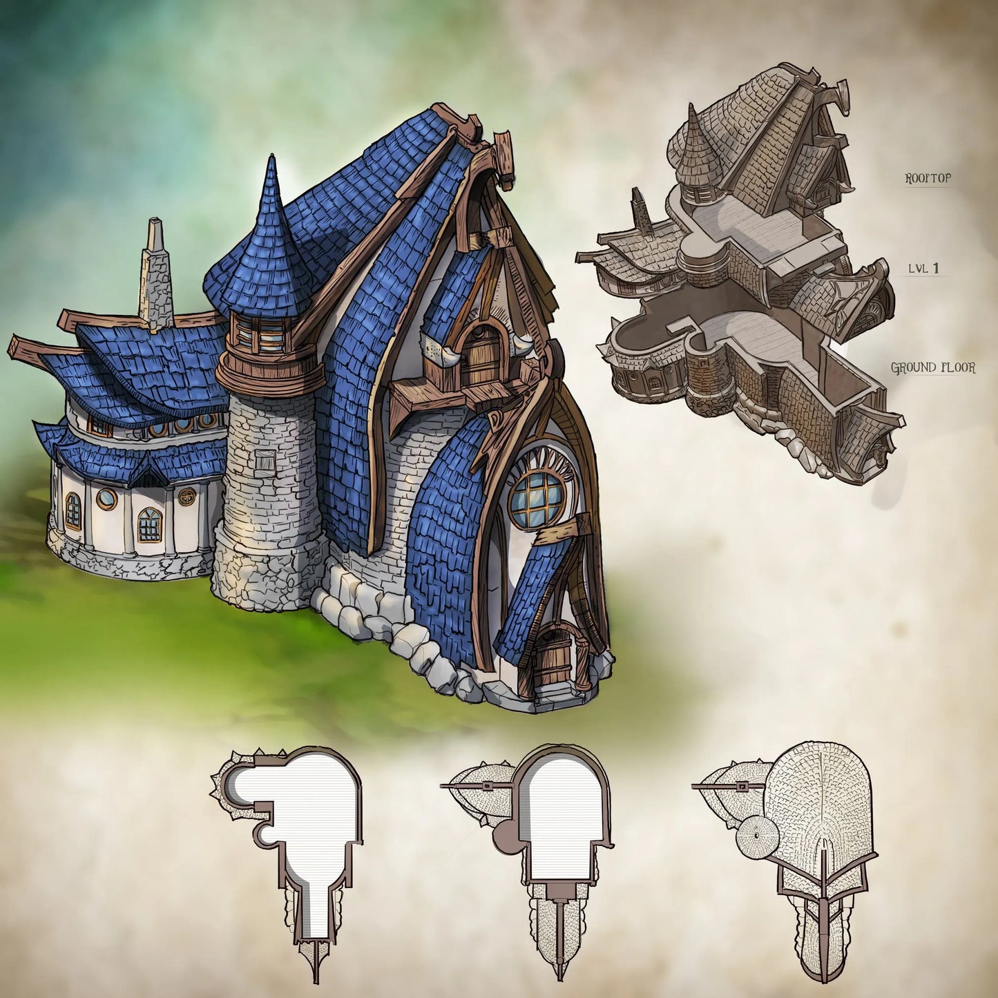 Building 1 - City of Spiritdale - Fantasy Building