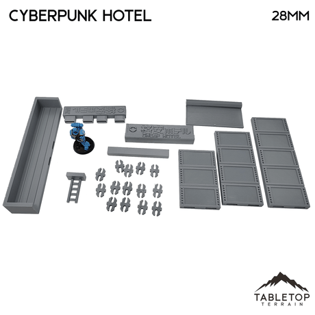 Cyberpunk Hotel Block - Cyberpunk Building