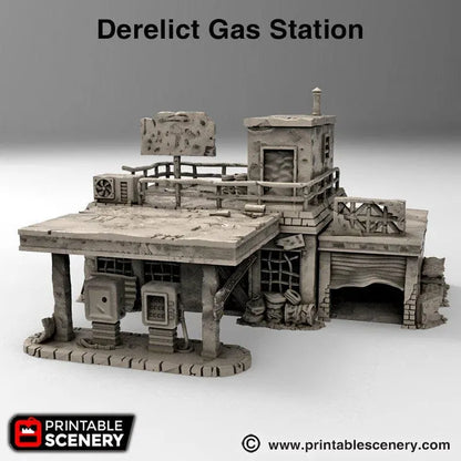 Derelict Gas Station - Apocalyptic Building