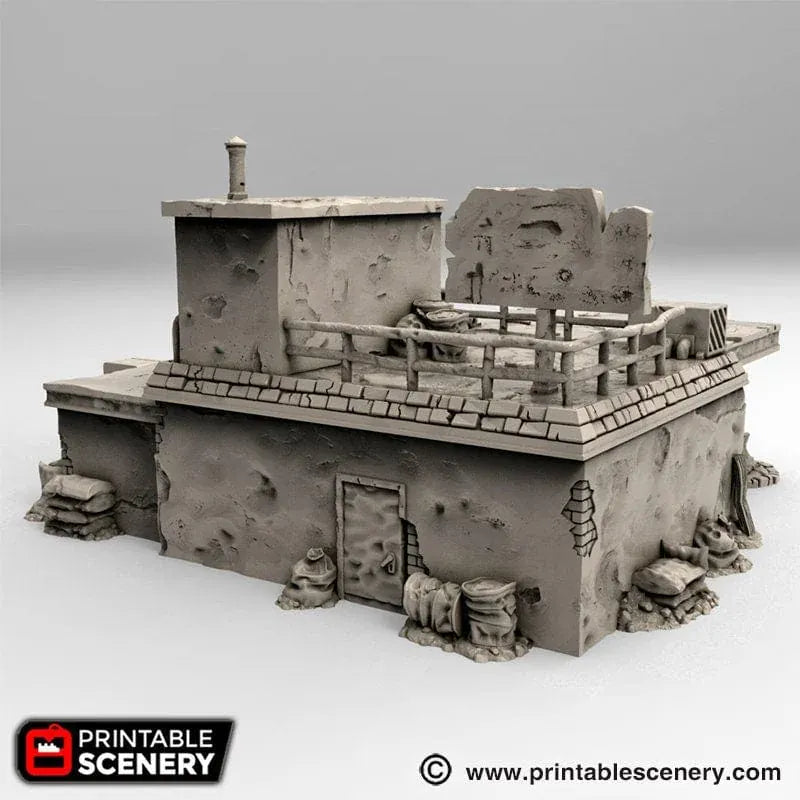 Derelict Gas Station - Apocalyptic Building
