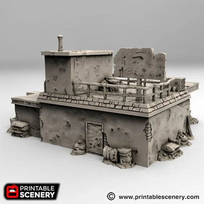 Derelict Gas Station - Apocalyptic Building