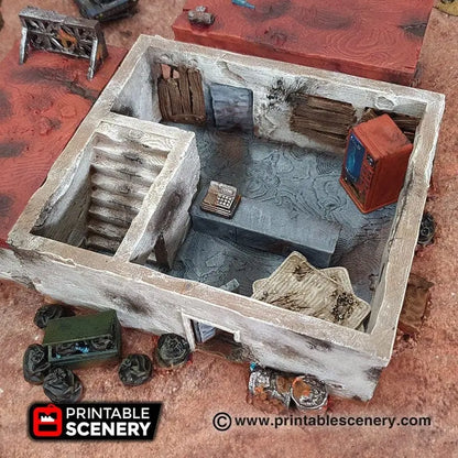 Derelict Gas Station - Apocalyptic Building