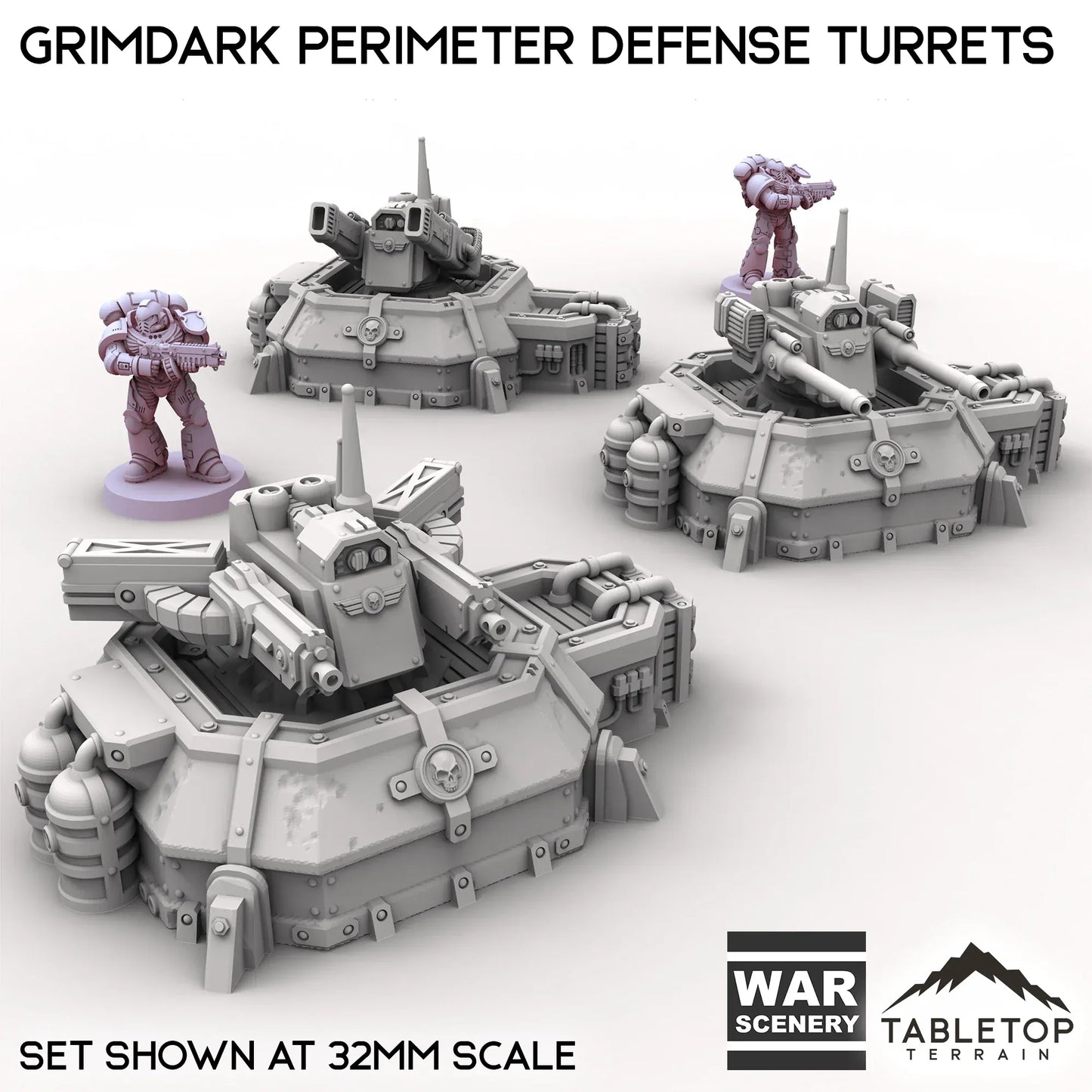 Grimdark Perimeter Defense Turrets