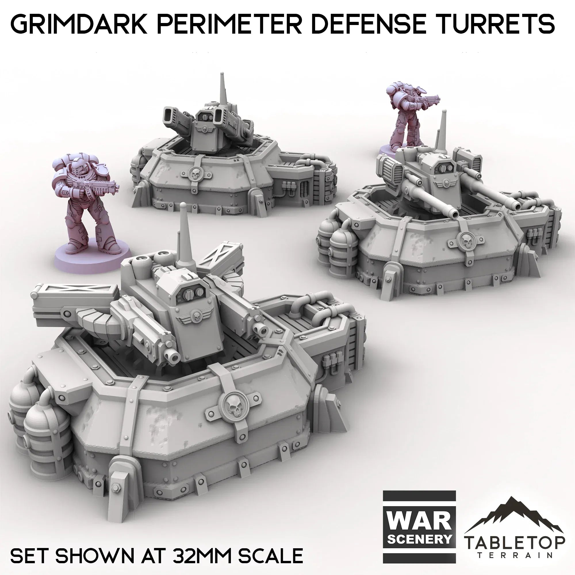 Grimdark Perimeter Defense Turrets