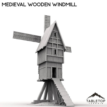 Medieval Wooden Windmill