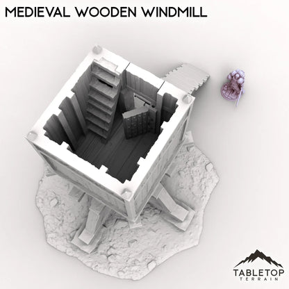 Medieval Wooden Windmill