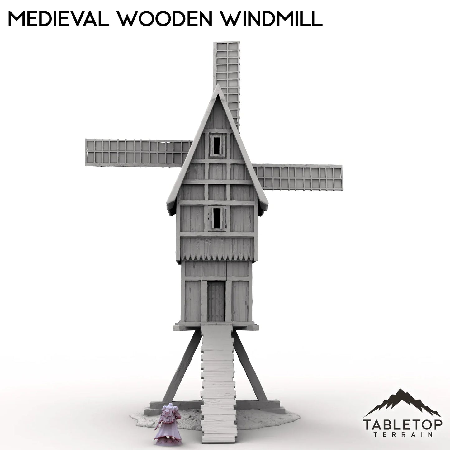 Medieval Wooden Windmill