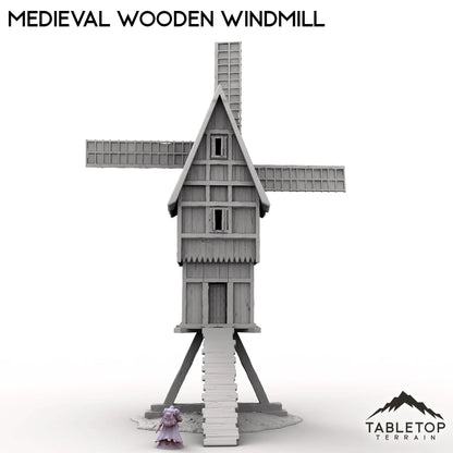 Medieval Wooden Windmill