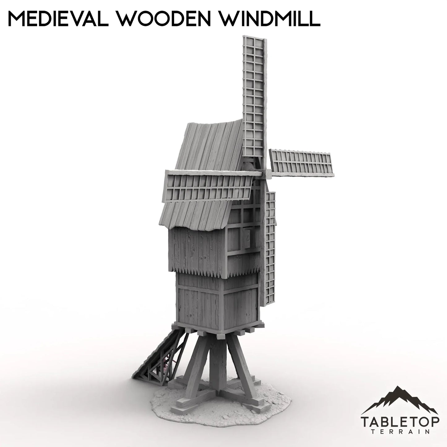 Medieval Wooden Windmill