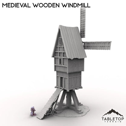 Medieval Wooden Windmill