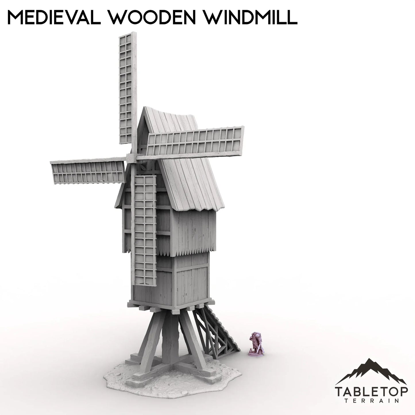 Medieval Wooden Windmill
