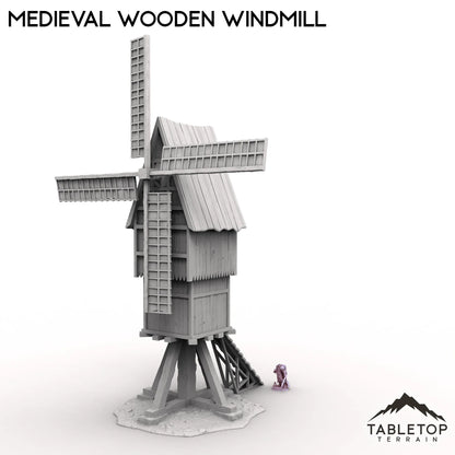 Medieval Wooden Windmill
