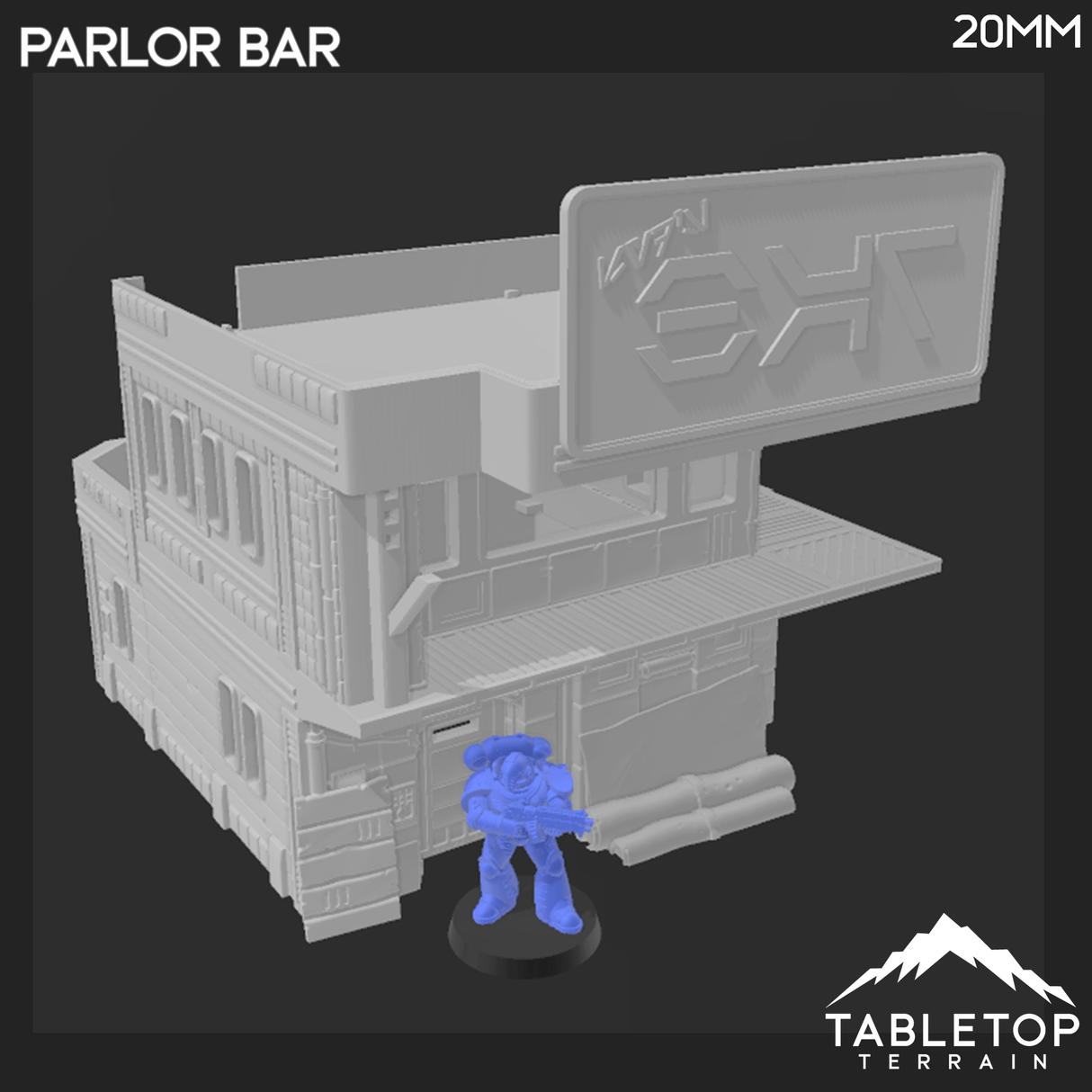 Midrim City Cyberpunk Parlor Bar - Star Wars Legion Building