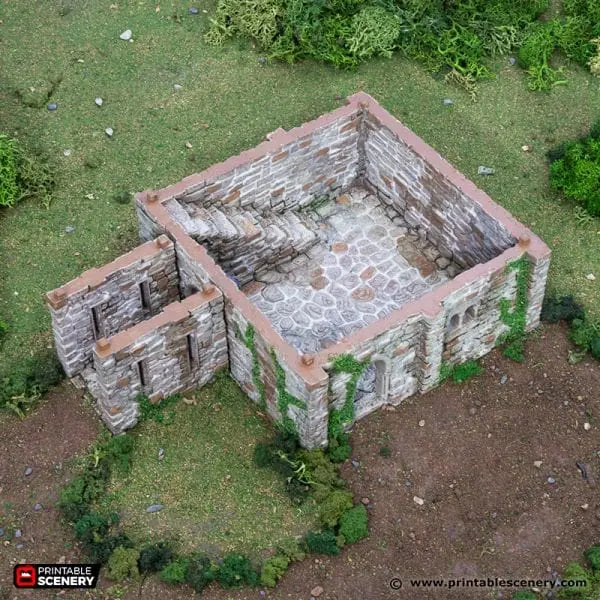 Norman Square Keep - Country & King - Fantasy Historical Building