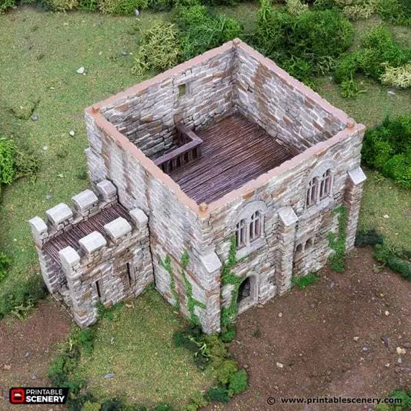Norman Square Keep - Country & King - Fantasy Historical Building