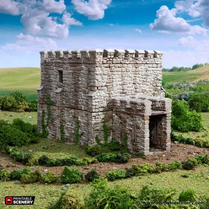 Norman Square Keep - Country & King - Fantasy Historical Building