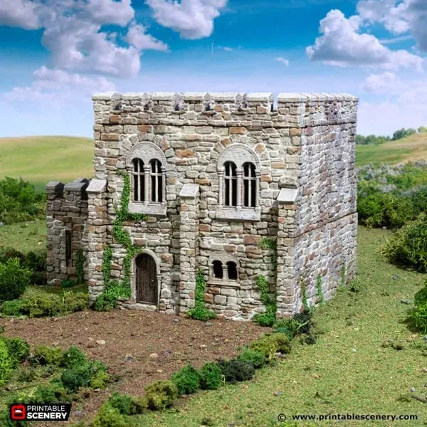 Norman Square Keep - Country & King - Fantasy Historical Building