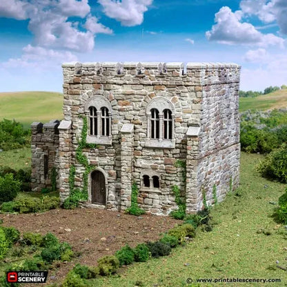 Norman Square Keep - Country & King - Fantasy Historical Building