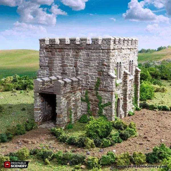 Norman Square Keep - Country & King - Fantasy Historical Building