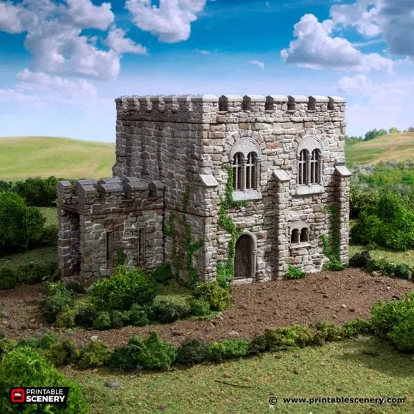 Norman Square Keep - Country & King - Fantasy Historical Building