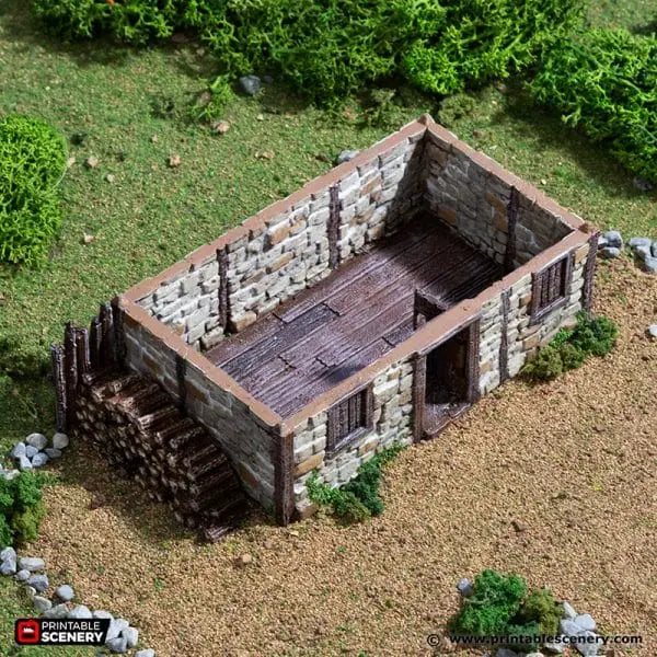 Norman Stone Barn - Country & King - Fantasy Historical Building