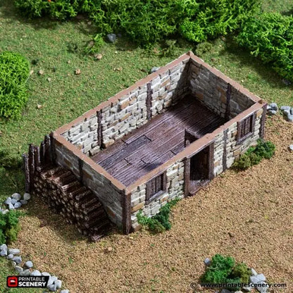 Norman Stone Barn - Country & King - Fantasy Historical Building