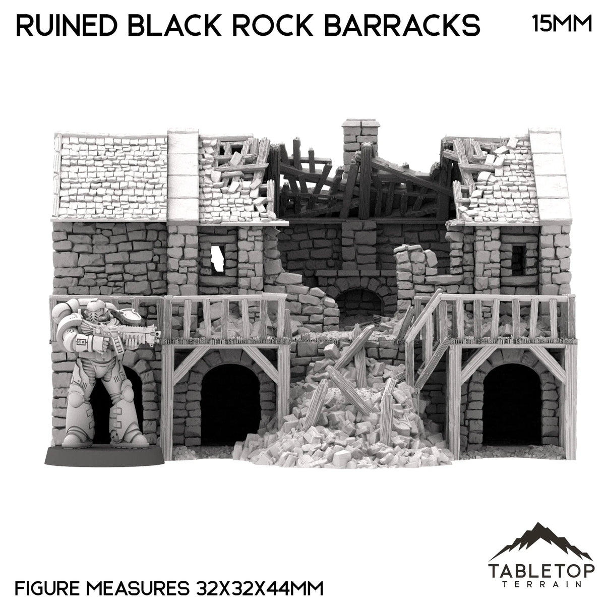 Ruined Black Rock Barracks - Country & King - Fantasy Historical Ruins