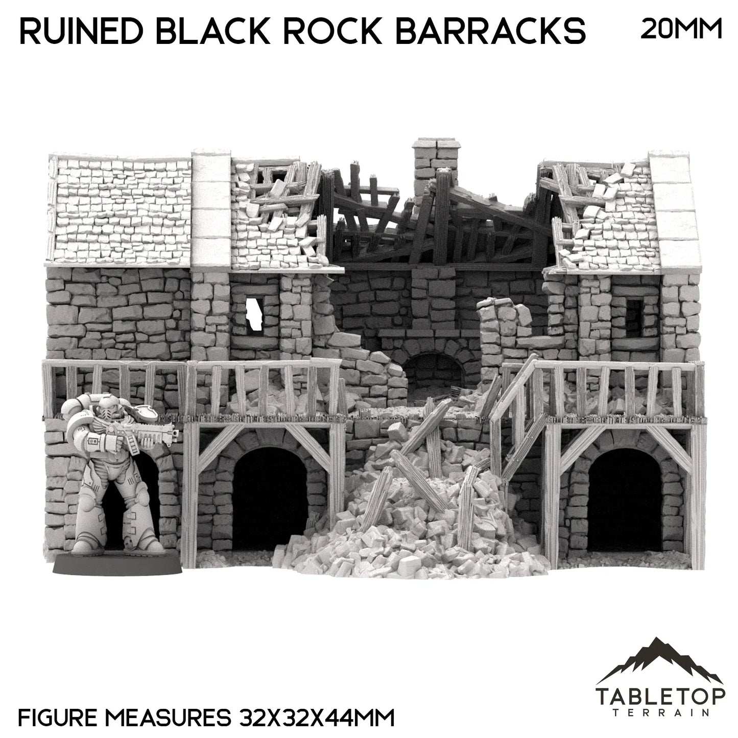 Ruined Black Rock Barracks - Country & King - Fantasy Historical Ruins