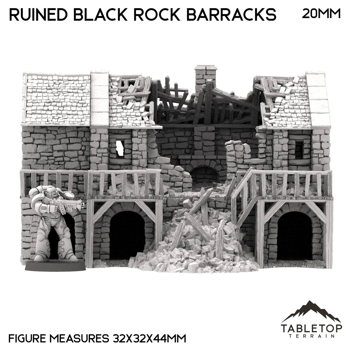 Ruined Black Rock Barracks - Country & King - Fantasy Historical Ruins