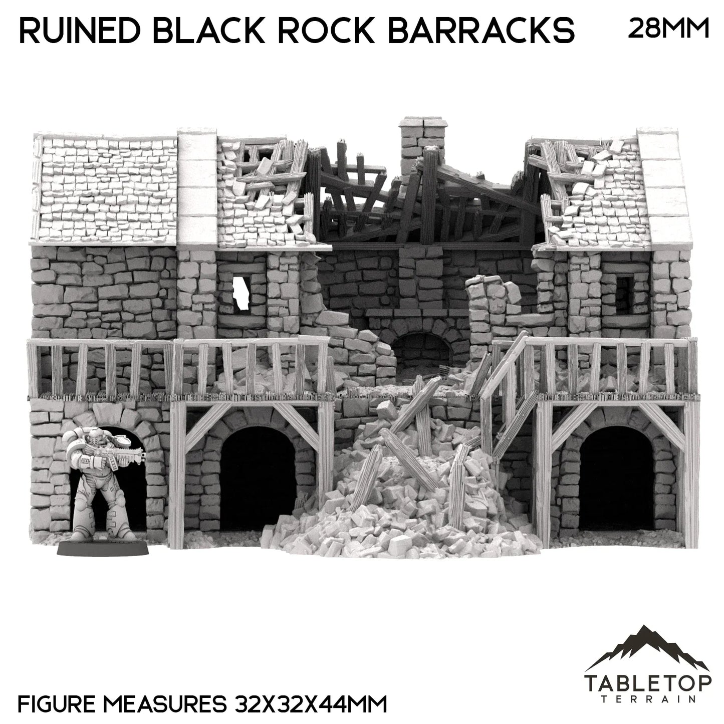 Ruined Black Rock Barracks - Country & King - Fantasy Historical Ruins