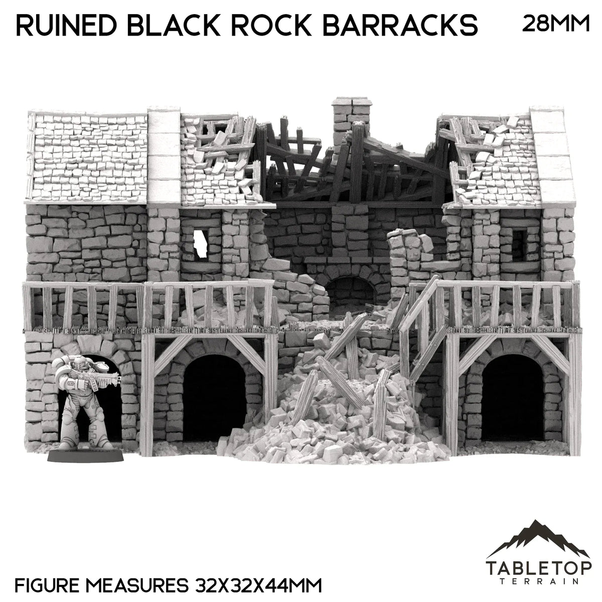 Ruined Black Rock Barracks - Country & King - Fantasy Historical Ruins