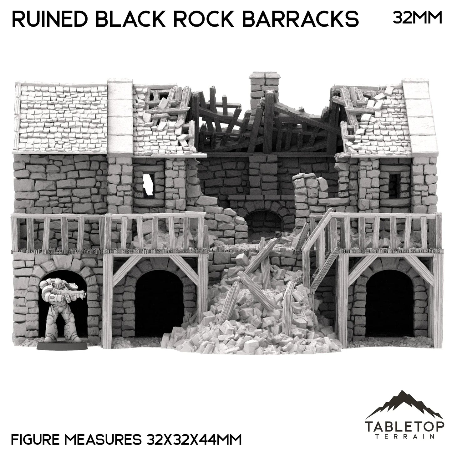 Ruined Black Rock Barracks - Country & King - Fantasy Historical Ruins