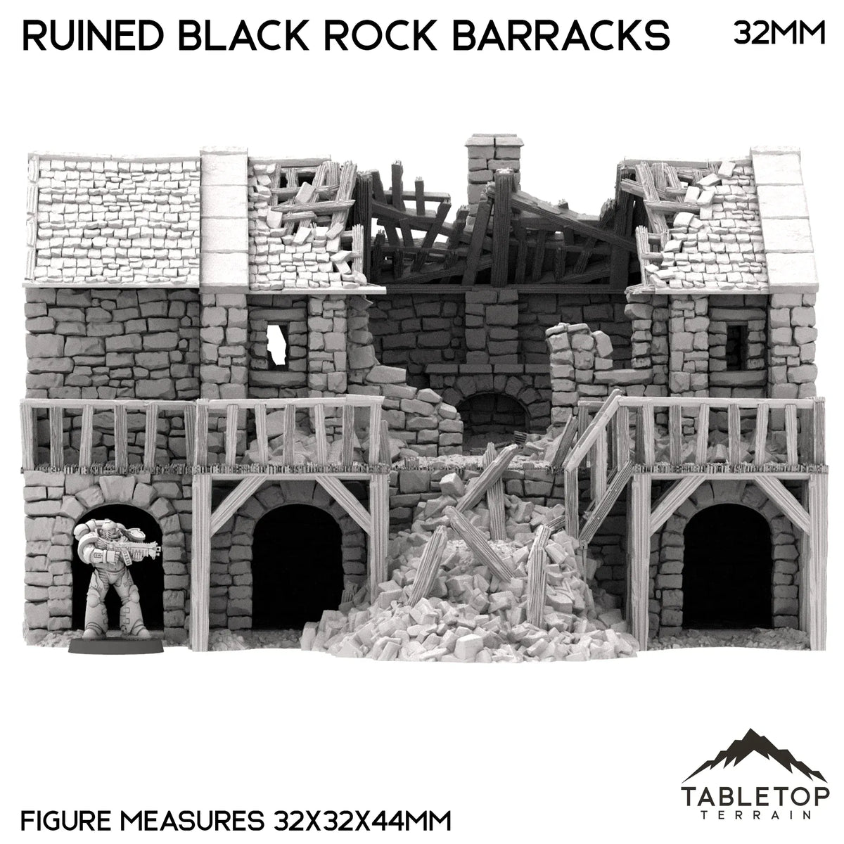 Ruined Black Rock Barracks - Country & King - Fantasy Historical Ruins
