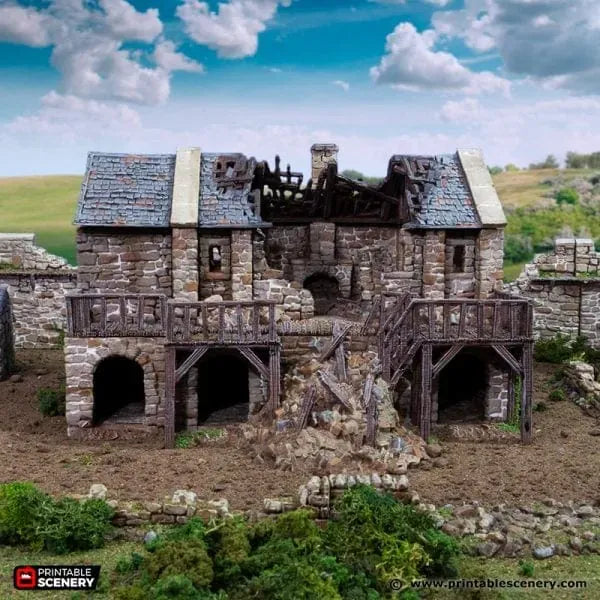 Ruined Black Rock Barracks - Country & King - Fantasy Historical Ruins