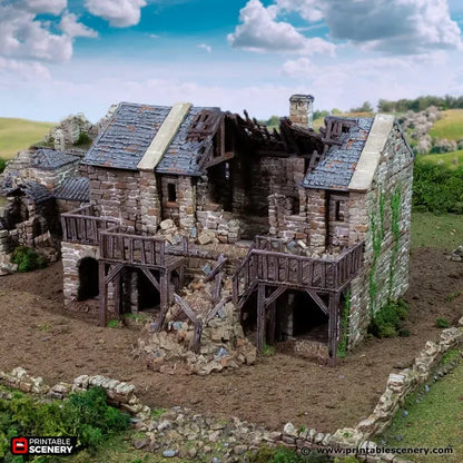Ruined Black Rock Barracks - Country & King - Fantasy Historical Ruins